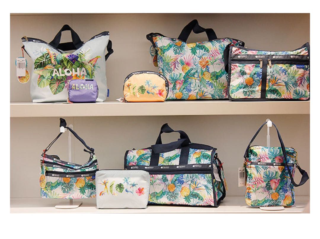 ポーチ付！新品未使用レスポートサック ハワイ限定 ウルヴェヒ柄ボストンバッグ