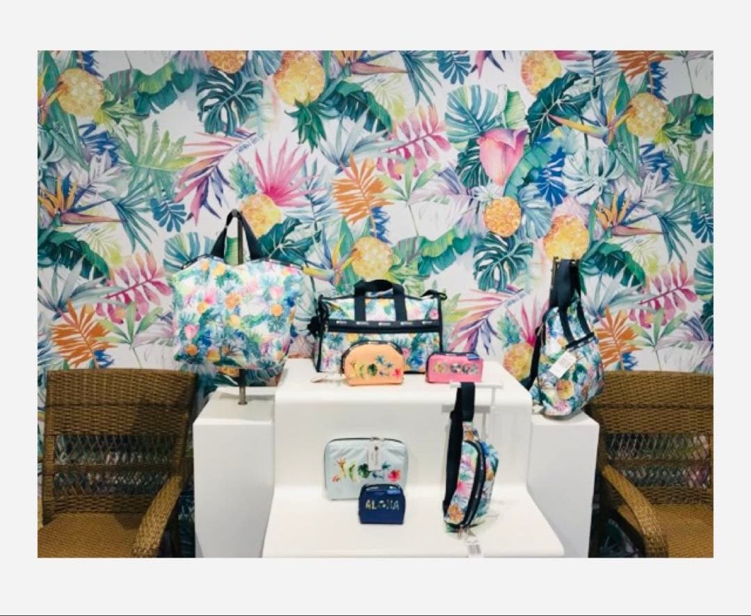 ポーチ付！新品未使用レスポートサック ハワイ限定 ウルヴェヒ柄ボストンバッグ