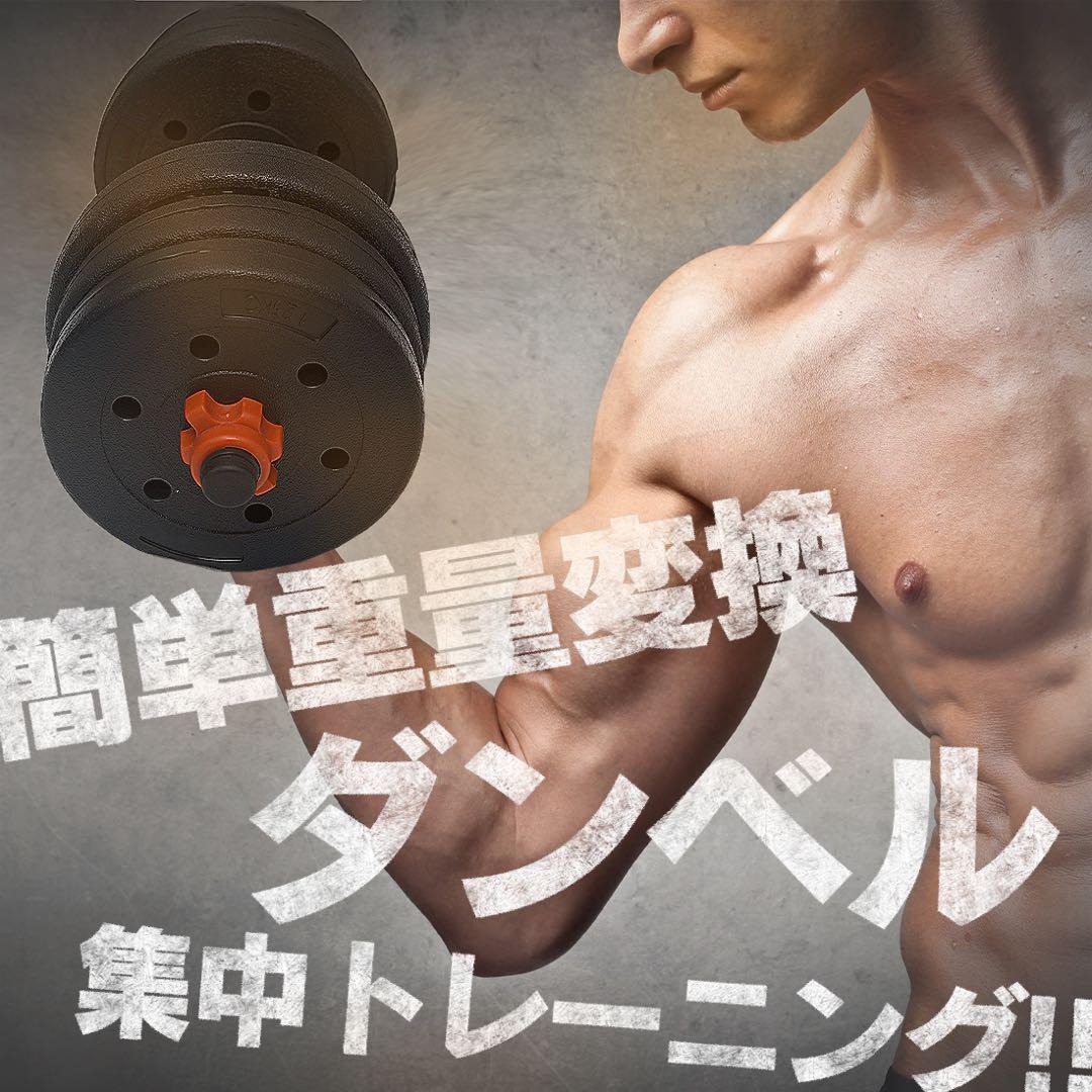 合計50kg／バーベルにもなるダンベル 可変式プレート｜25kg×2個セットb8