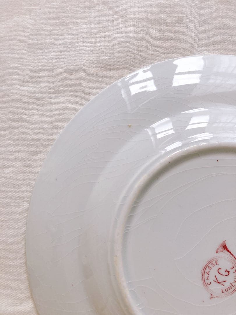 フランスアンティーク　LUNEVILLE chasseシリーズ　ディナー皿②
