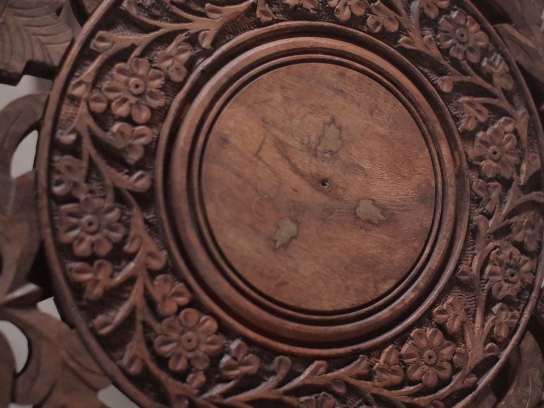 台　インド　花台　展示台　折り畳み式　古家具　古道具　アンティーク　昭和レトロ