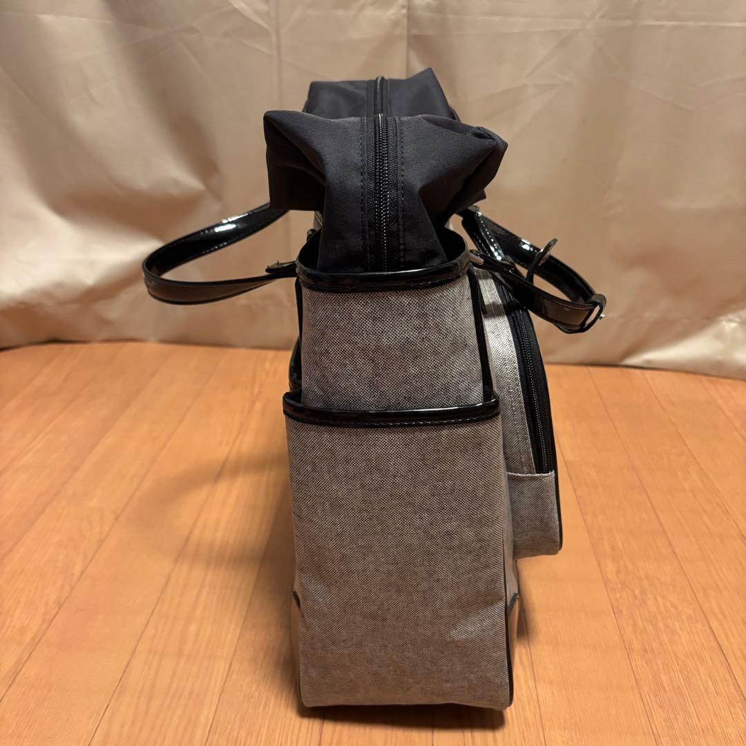 【極美品】SWANY キャリーバッグ モノグラムライン エナメル 4輪キャスター