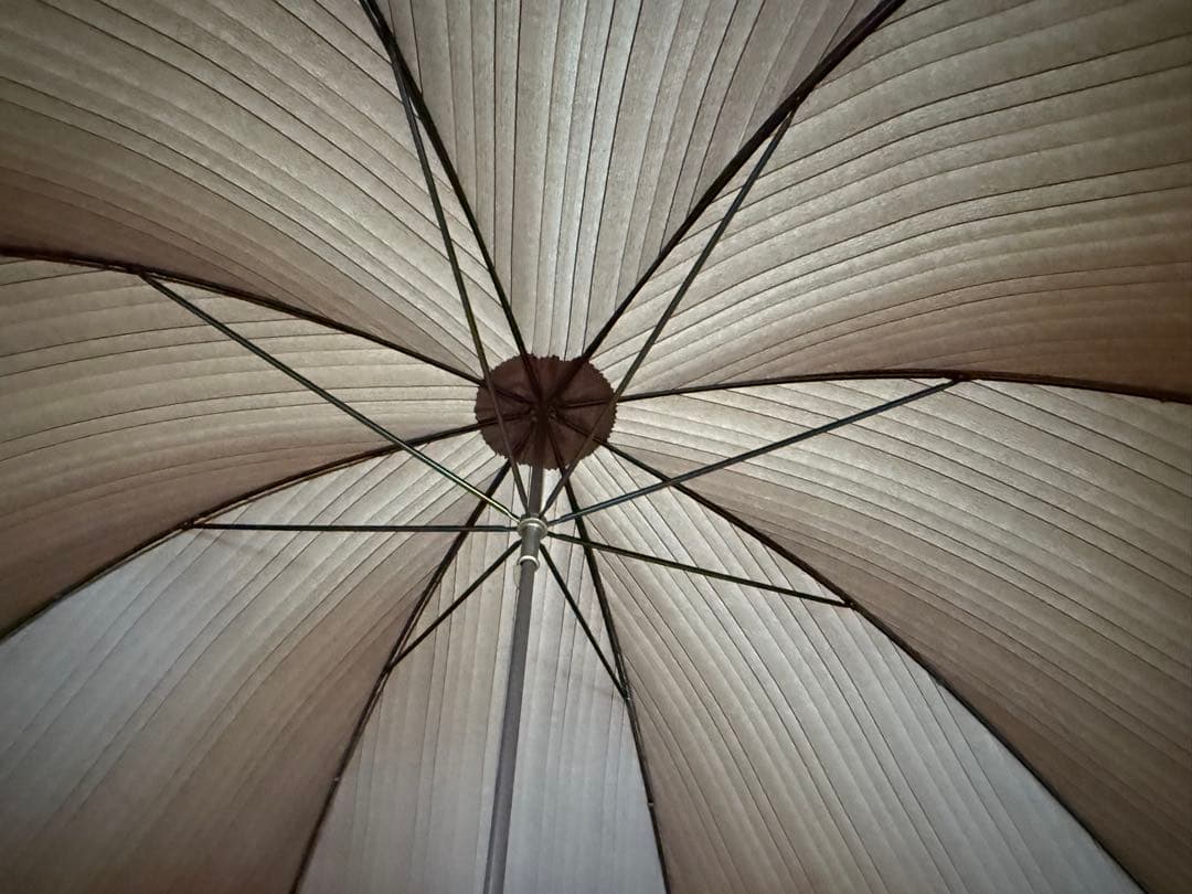 Fox Umbrellas 茶ストライプ 長傘