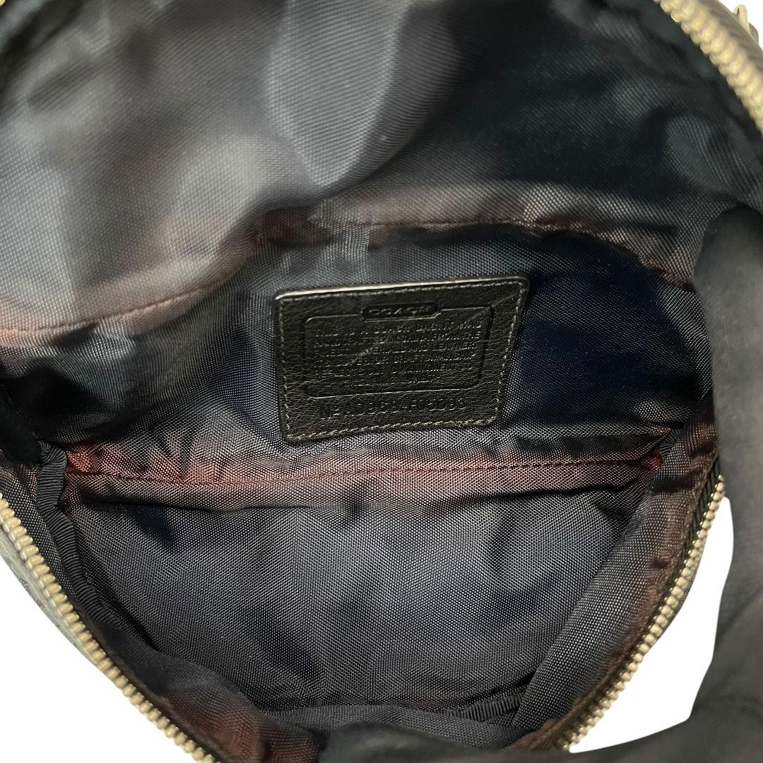 極美品　コーチ　COACH　ボディバック　キャンバス　ブラック