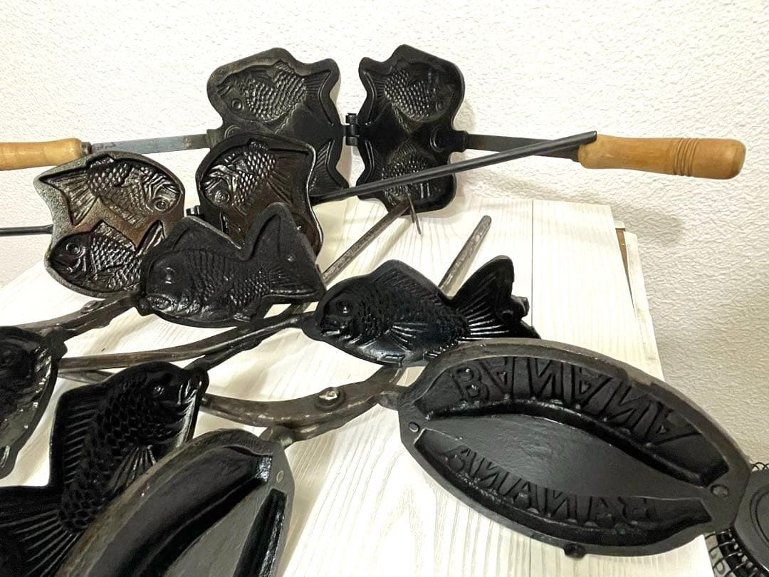 ︎✿たい焼き型 バナナ焼き型 セット売り！マニア必見！手入れ済み☆d('∀'*)