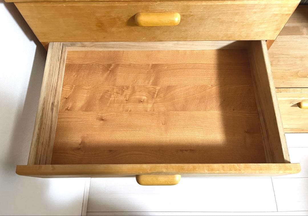 モモナチュラル　食器棚　カップボード　VIU-01+VIL-52