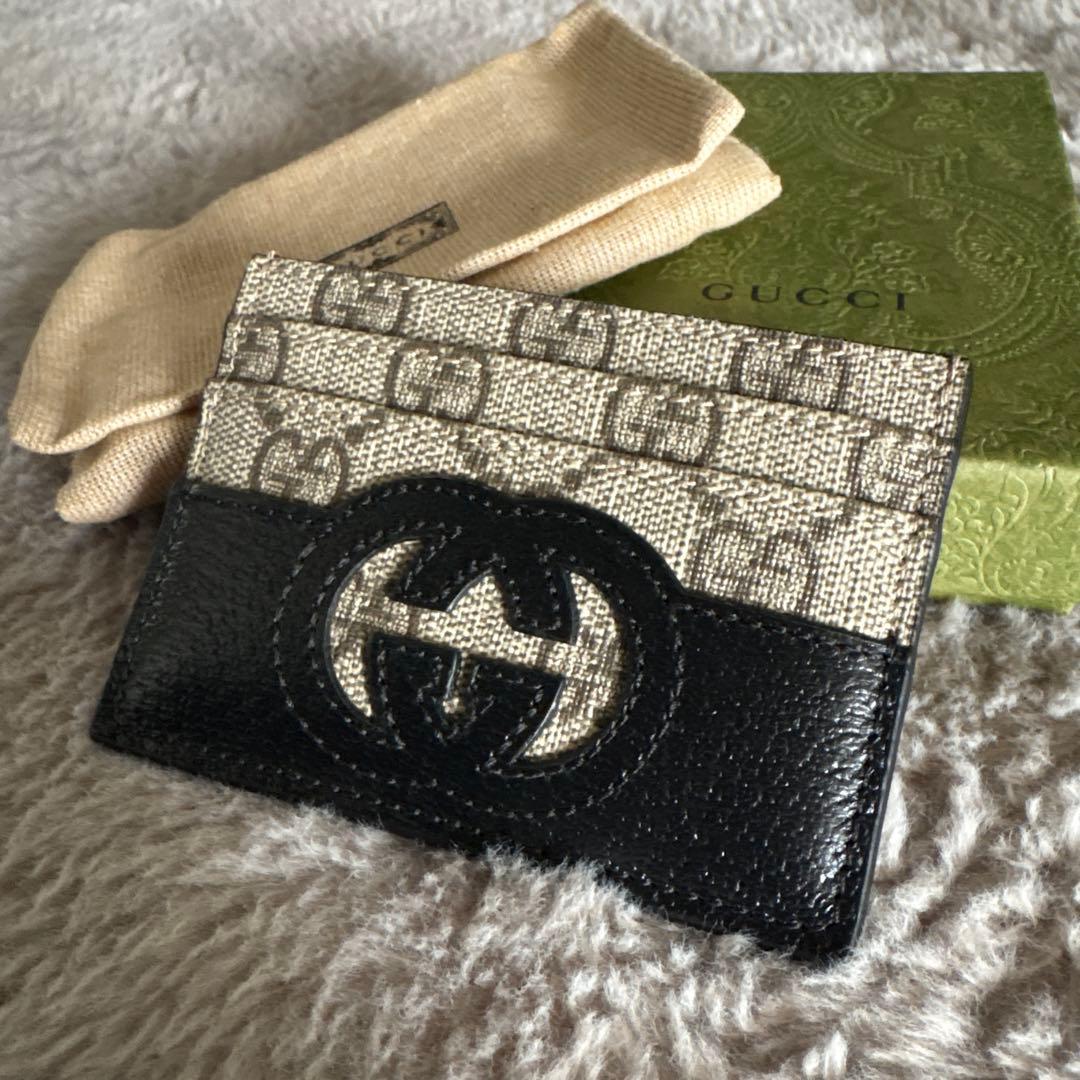 GUCCI ミニ財布 ブラック・ベージュ　箱付き