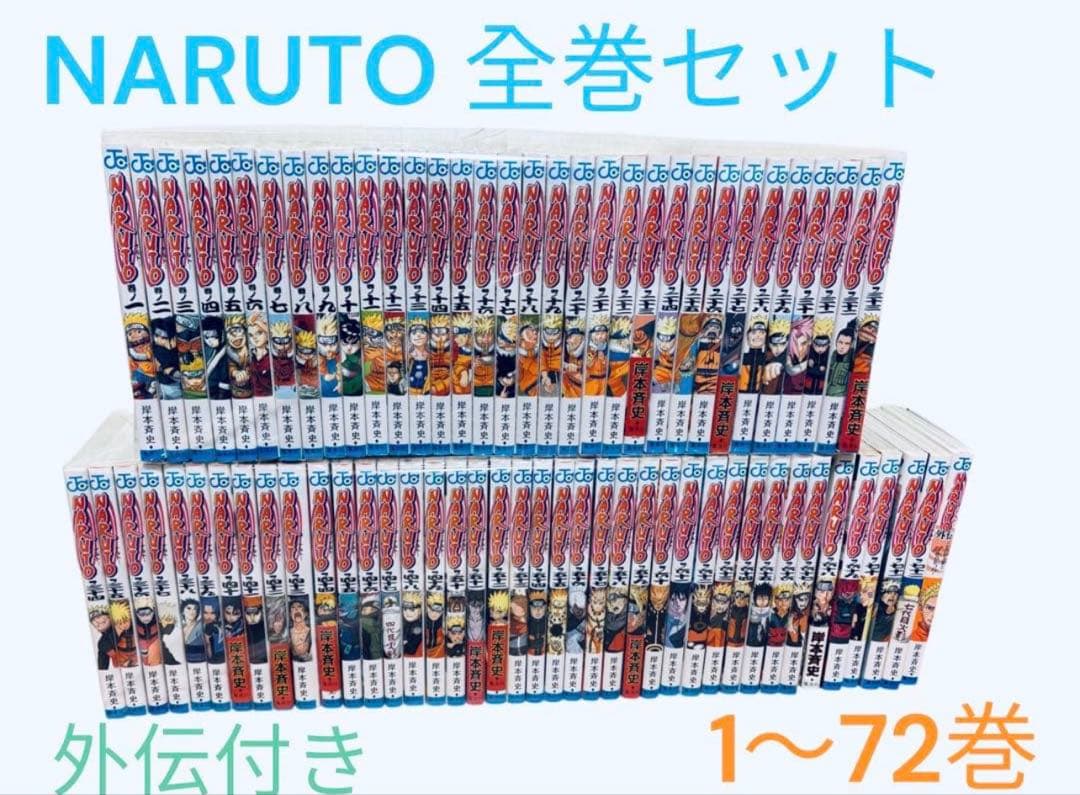 【送料無料・翌日発送】NARUTO ナルト 全巻セット 1〜72巻 外伝付き