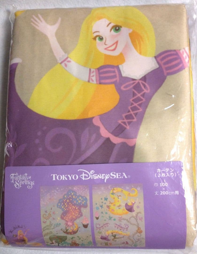ディズニー ラプンツェル カーテン巾 100✕丈200cm（２枚入り）