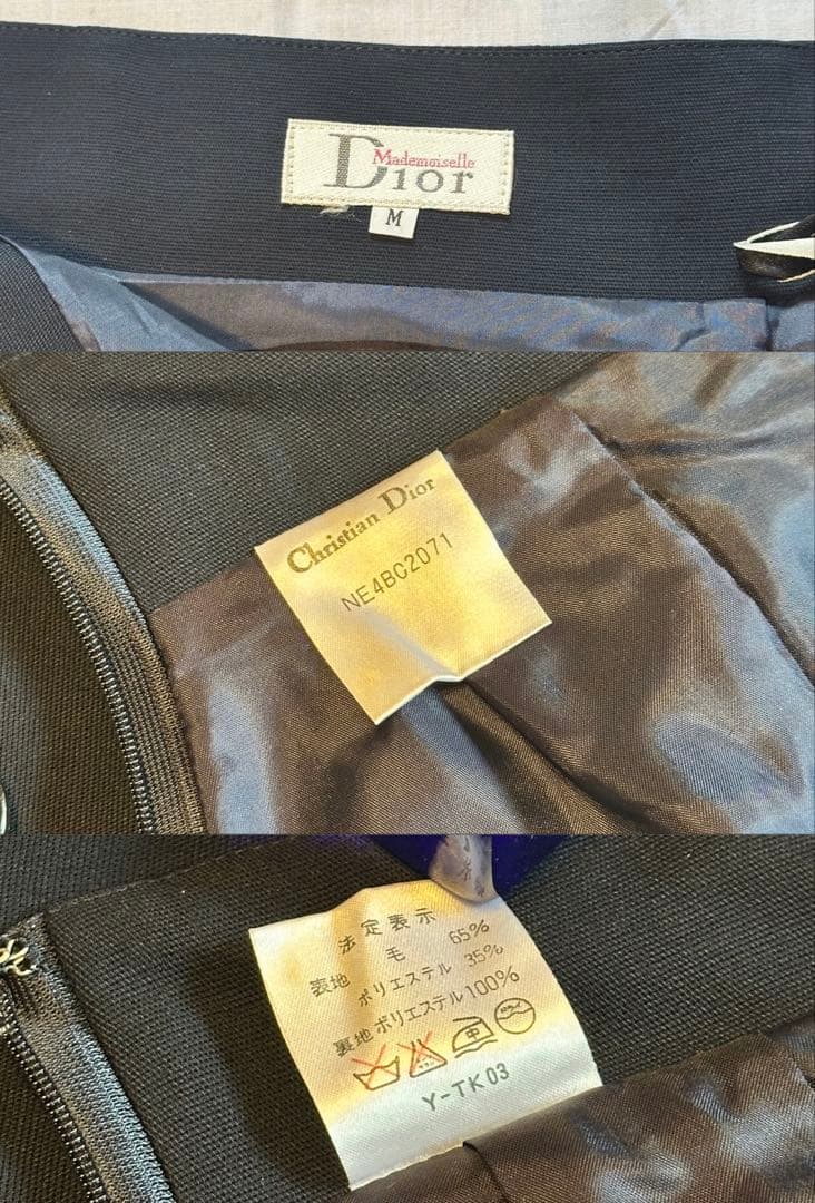 Dior スーツ セットアップ ジャケット スカート ネイビー/濃紺色
