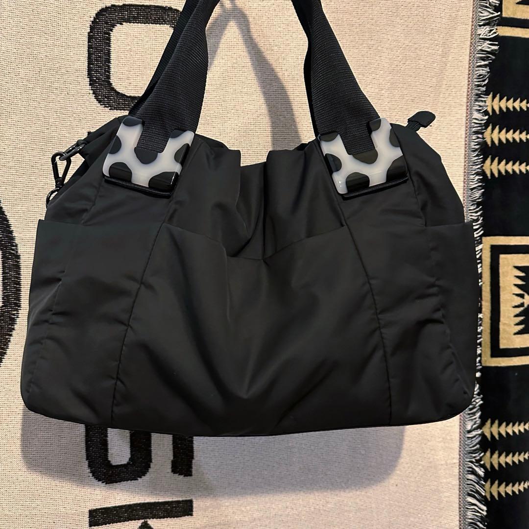 ●美品● ear PAPILLONNER ショルダー付き樹脂パーツトートバッグM