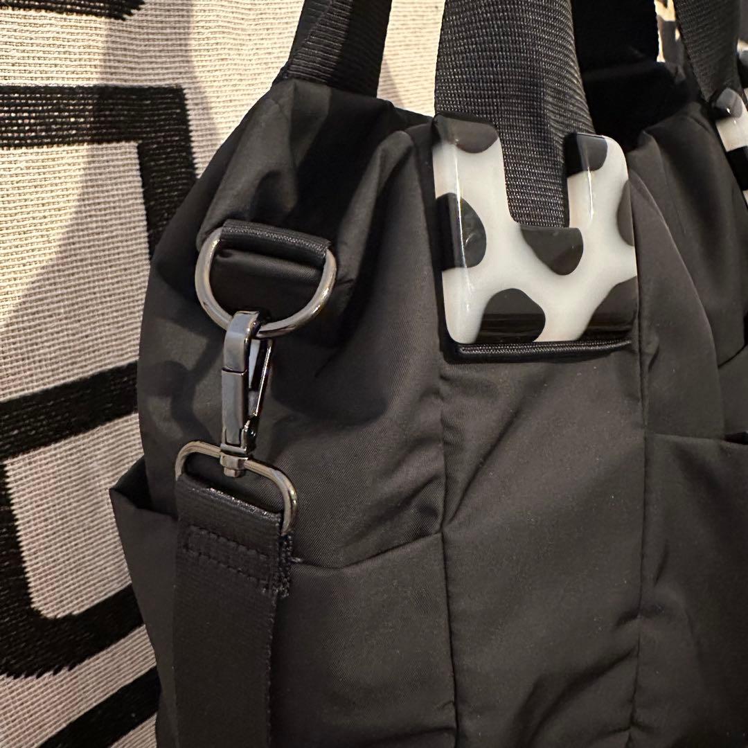 ●美品● ear PAPILLONNER ショルダー付き樹脂パーツトートバッグM