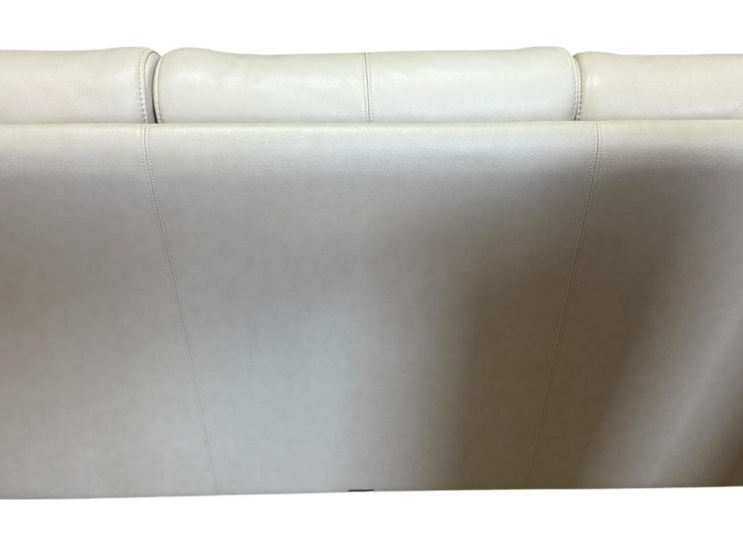 ◻【美品】karimoku 3人掛けソファ 本革張り ZU4853 ソファのみ