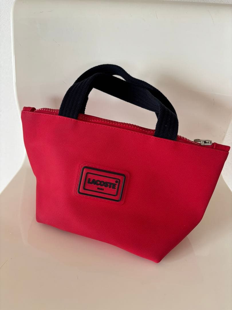 新品未使用品　ラコステ　ミニバック　レッド