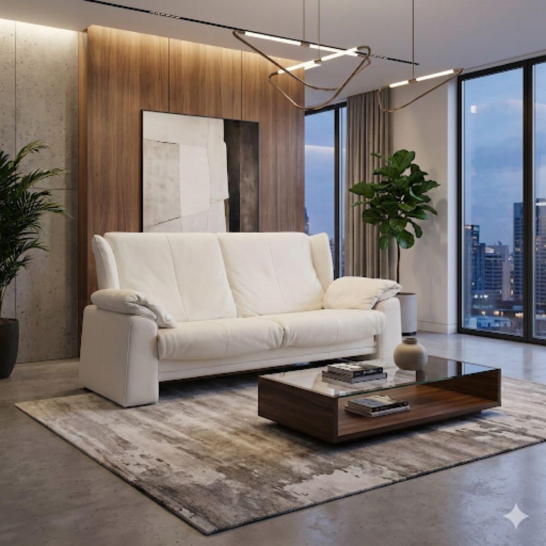 ドイツ エルポ アトランタ 総革 2人掛けワイドソファ リクライニングソファ