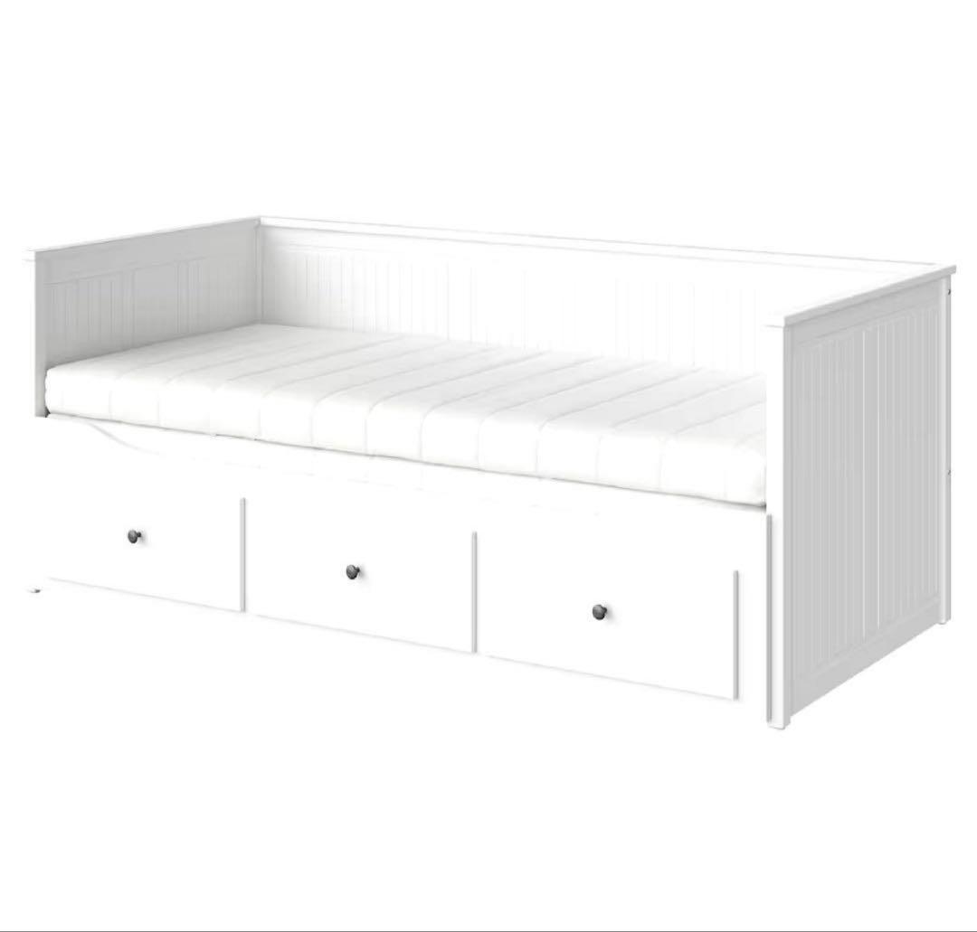 IKEA ヘムネス ベッド ソファベッド ダブル マットレスセット売り クイーン