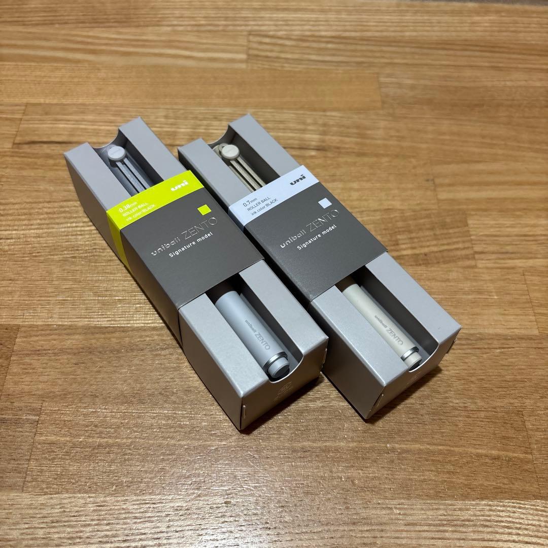 ユニボールZENTO シグニチャーモデル 2本(0.38 、0.7mm)