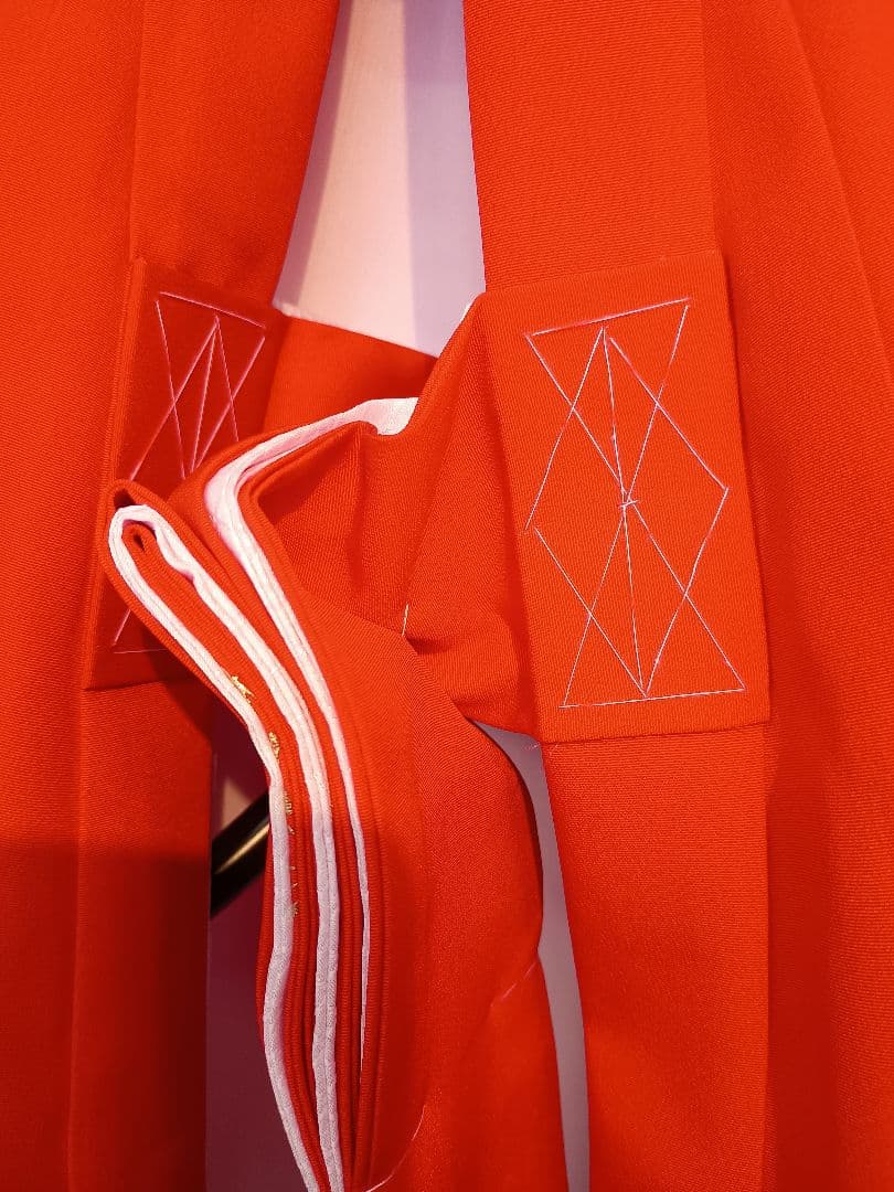 お宮参り　一つ身　着物　赤古典模様