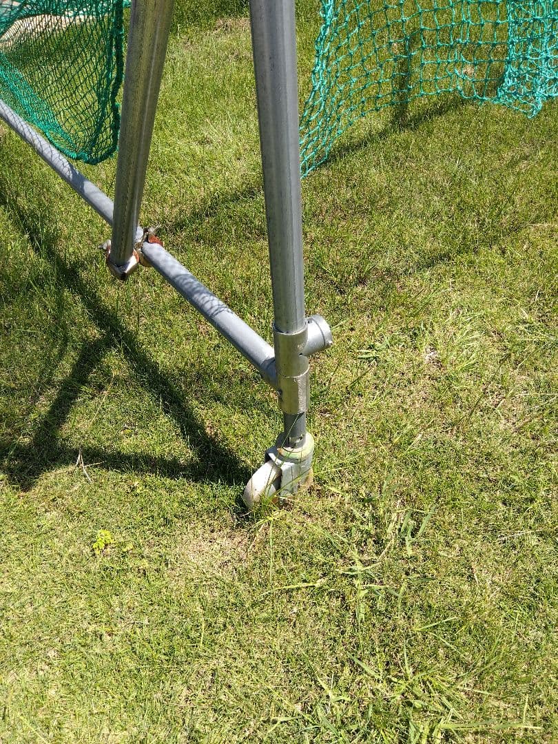 【引取限定】野球バッティングゲージ軟硬式両可 単管パイプセット+ティーS+ベース