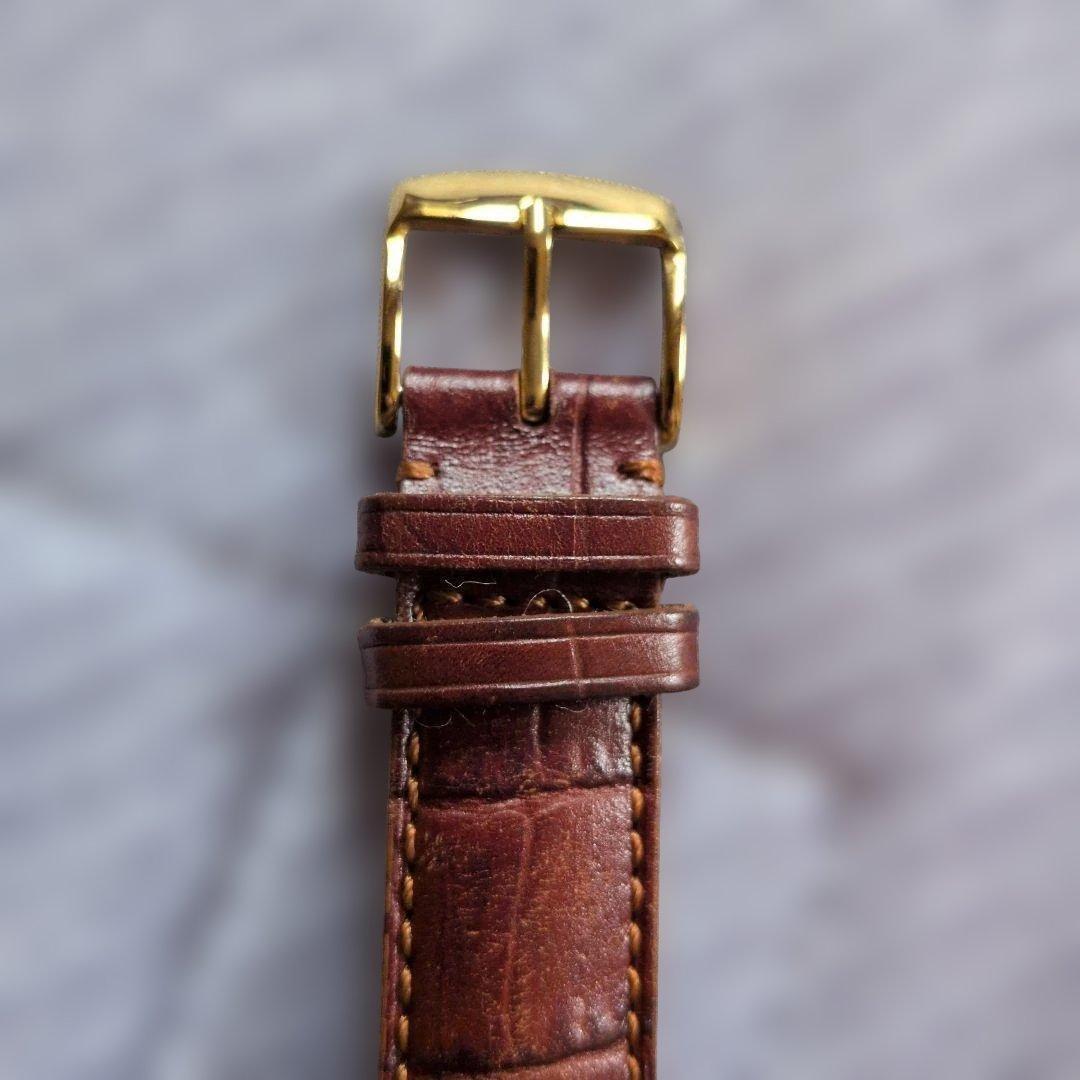 希少美品 稼動品 SEIKO Dolce 腕時計 スクエア型 ゴールド レザー