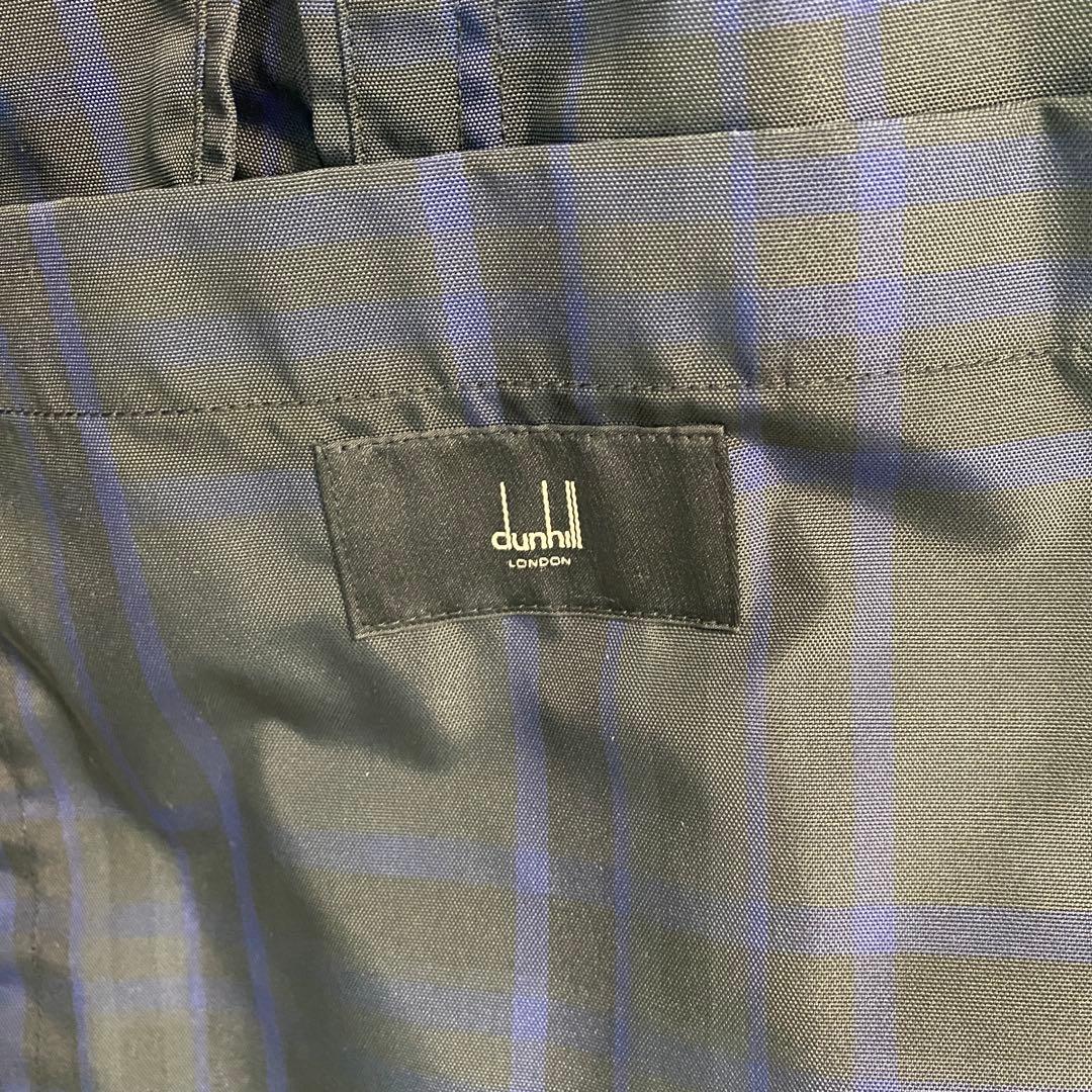 ダンヒル LONDON イタリア製 チェック柄ステンカラーコート XSS