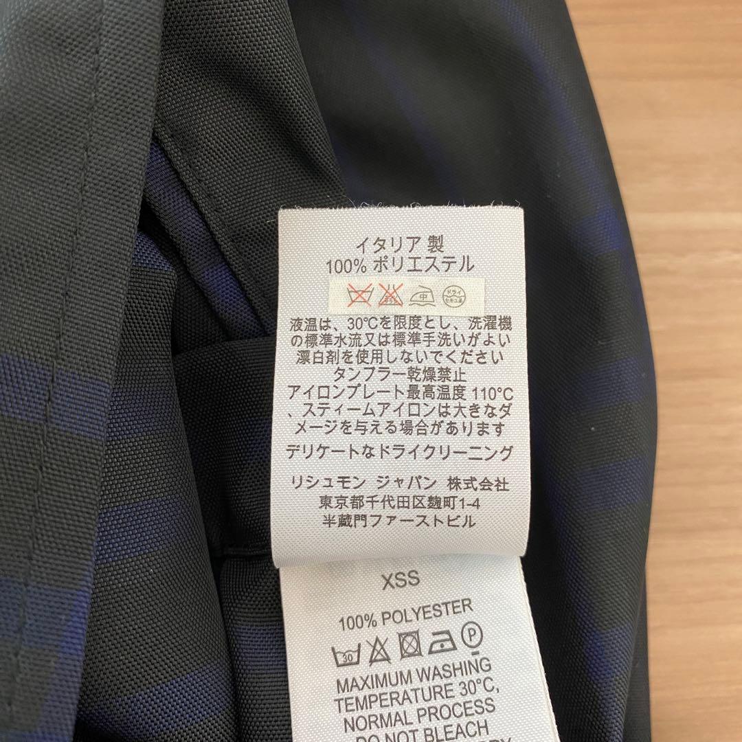 ダンヒル LONDON イタリア製 チェック柄ステンカラーコート XSS