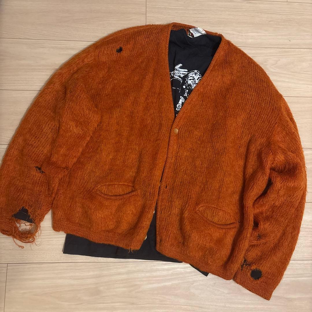 60s Vintage REVERE シャギー モヘア カーディガン ボロ