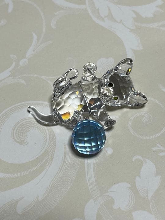 Swarovski クリスタル 子ネコ(ブルーボール) 廃盤品