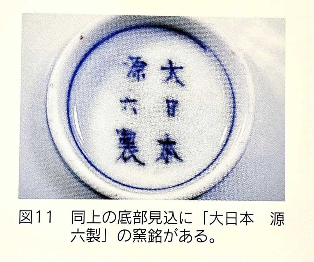 富永源六 釉裏紅 花流水文八角鉢 源六焼 嬉野焼　有田　伊万里