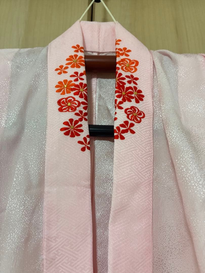 ふんわり優しい♡正絹・総絞りピンク着物セット（七五三・アンティーク）