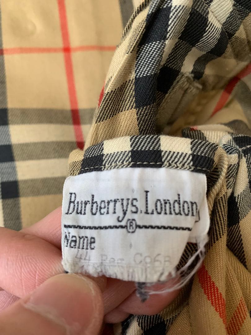 英国製 80s〜 バーバリー ステンカラーコート コットン ノバチェック メンズ