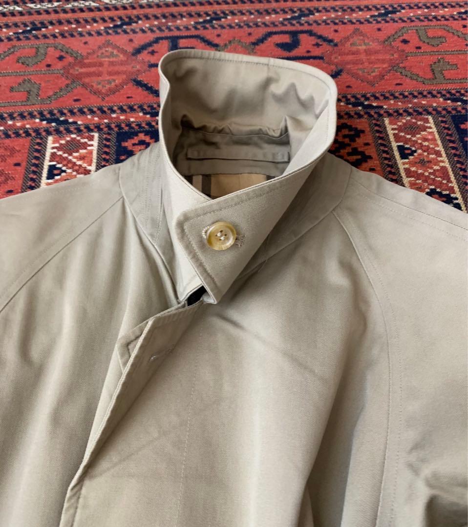 英国製 80s〜 バーバリー ステンカラーコート コットン ノバチェック メンズ