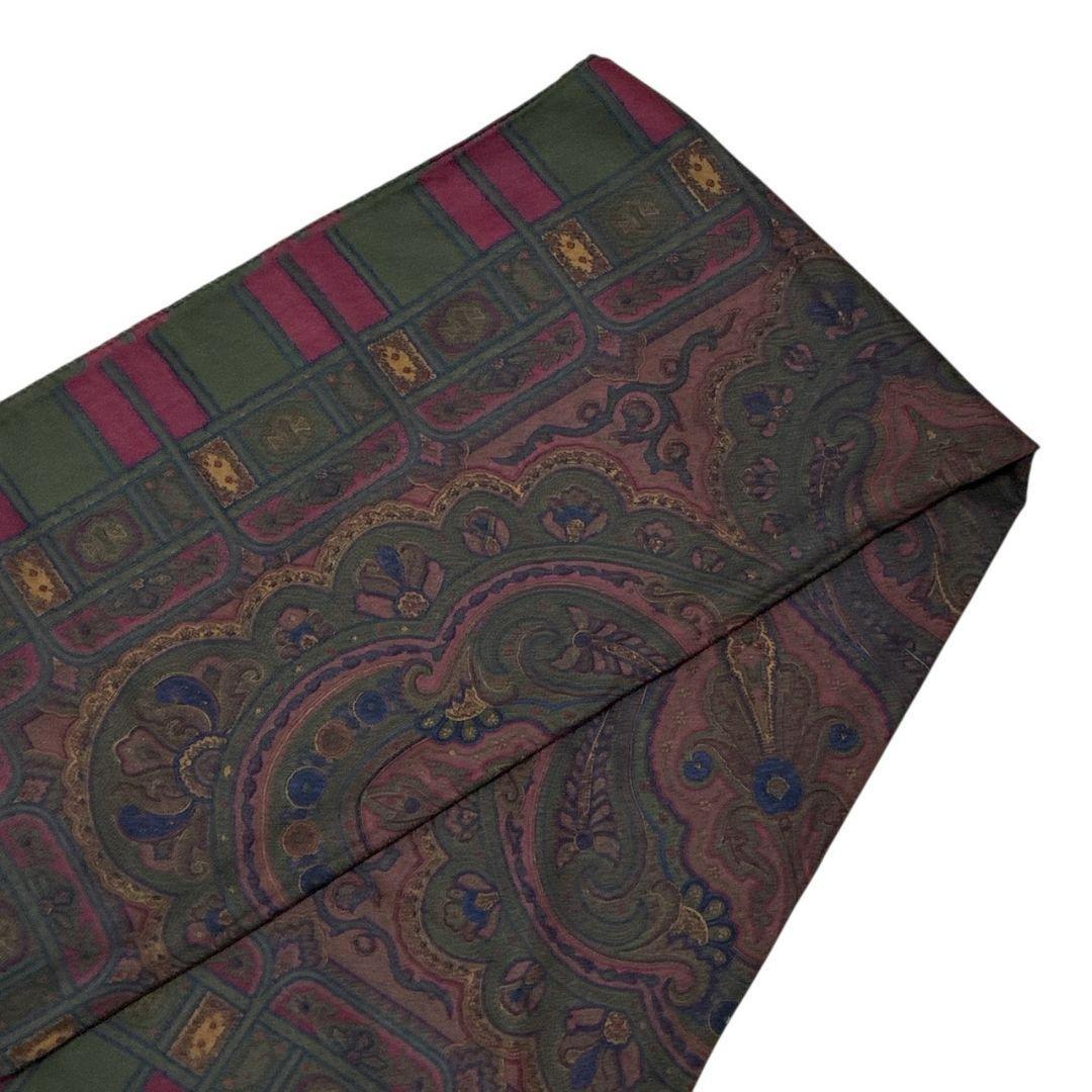 極美品✨ETRO エトロ シルク混 大判ストール スカーフ イタリア ペイズリー