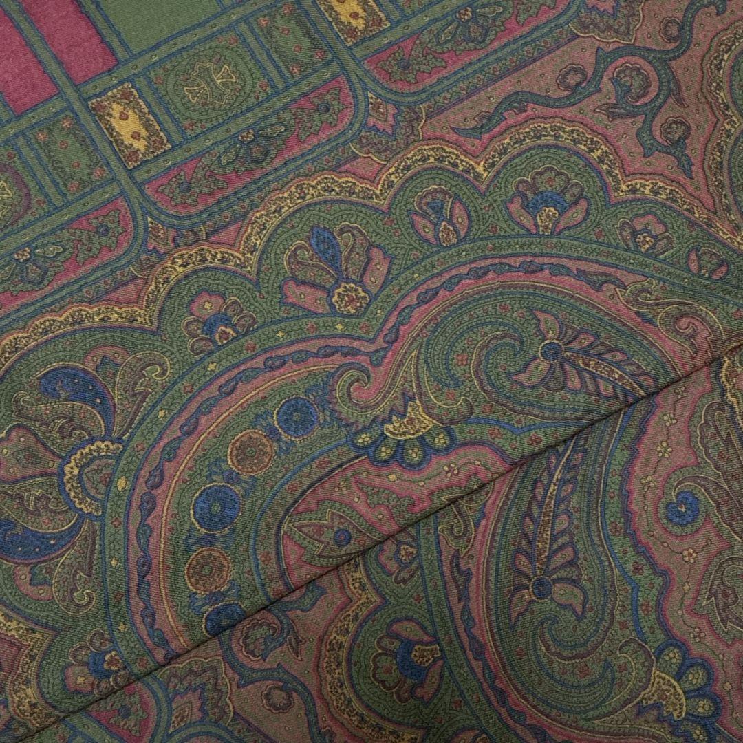 極美品✨ETRO エトロ シルク混 大判ストール スカーフ イタリア ペイズリー