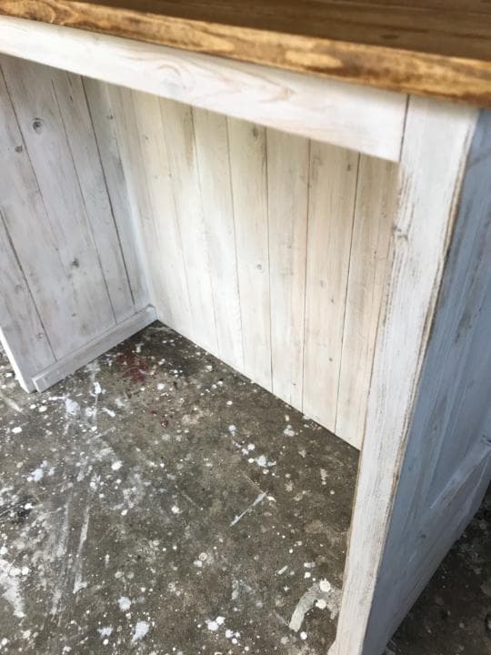 受注製作☆ホワイトシャビーカウンターテーブル【1200】カントリー調☆