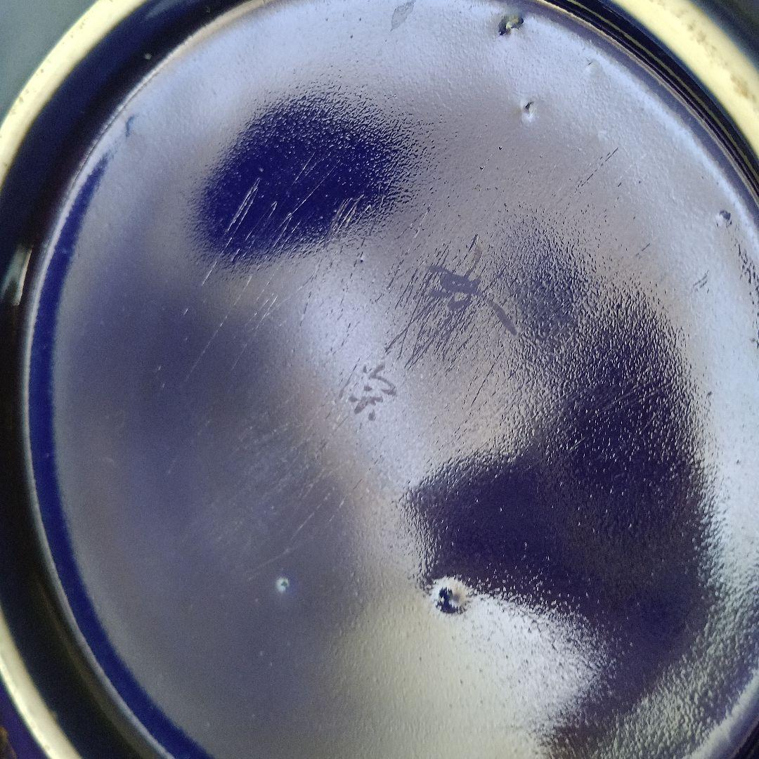 （希少）　明治伊万里　オールド香蘭社？　瑠璃花鳥菱形変形皿　　有田焼