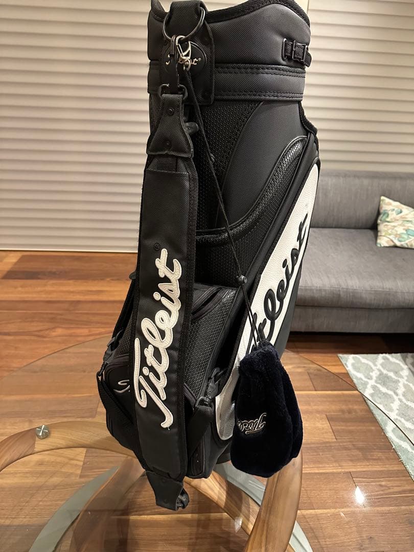 ココTitleist キャディバッグ ブラック/ホワイト