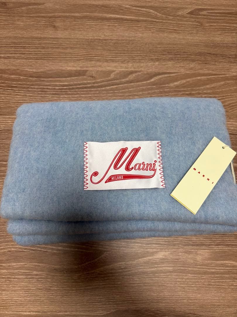 MARNI マフラー アイリスブルー