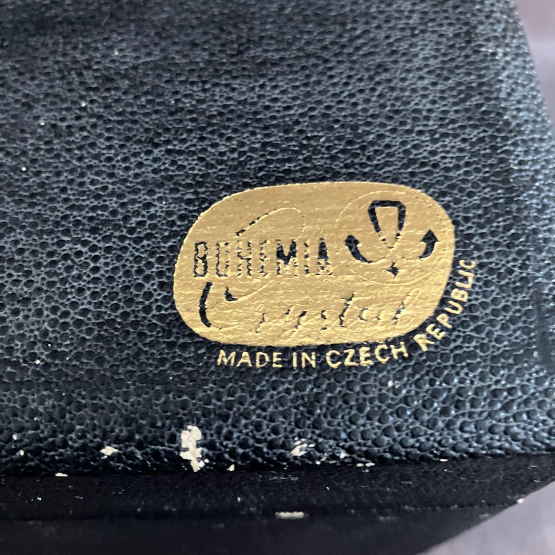 エナメル彩 ボヘミアガラス花瓶21cm29176