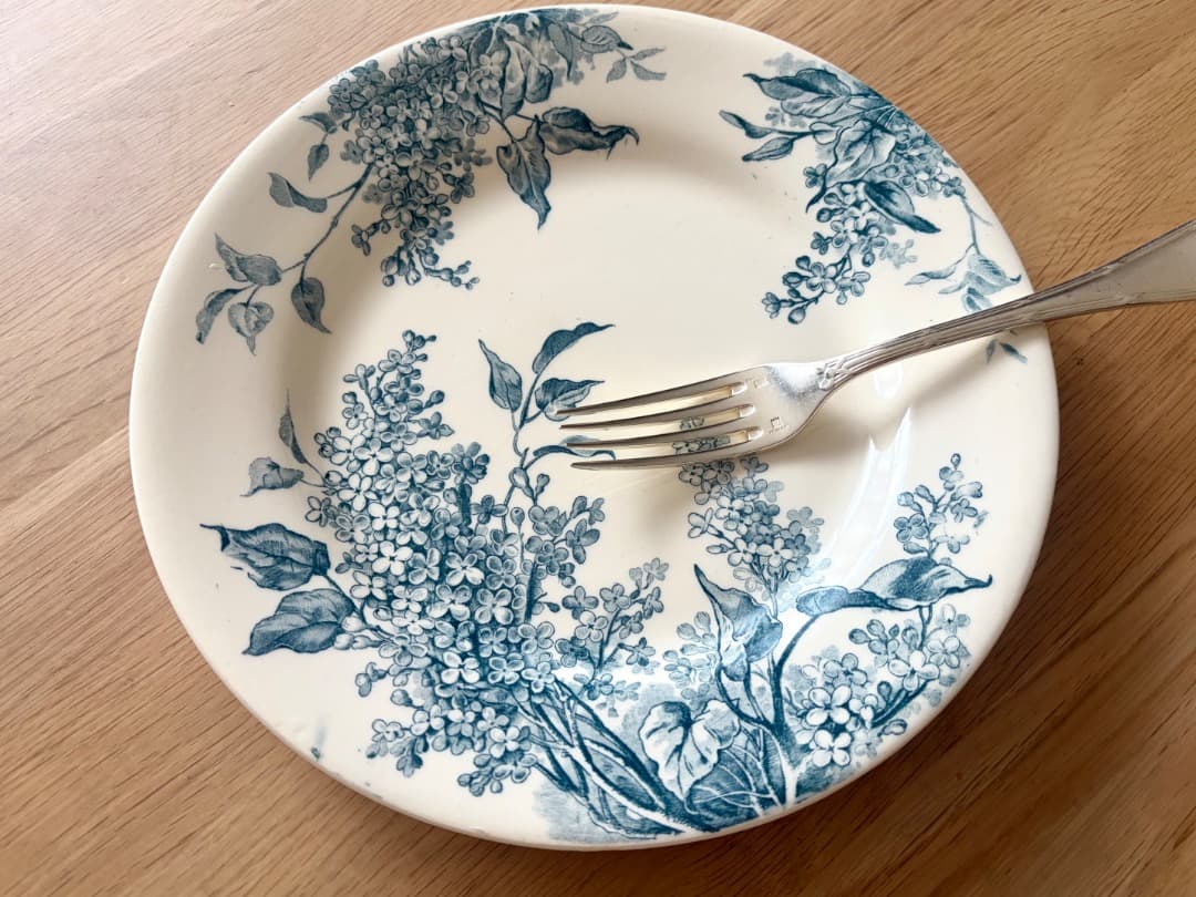 美品　GIEN 　LILAS 　平皿　フランスアンティーク　リラ　プレート　C