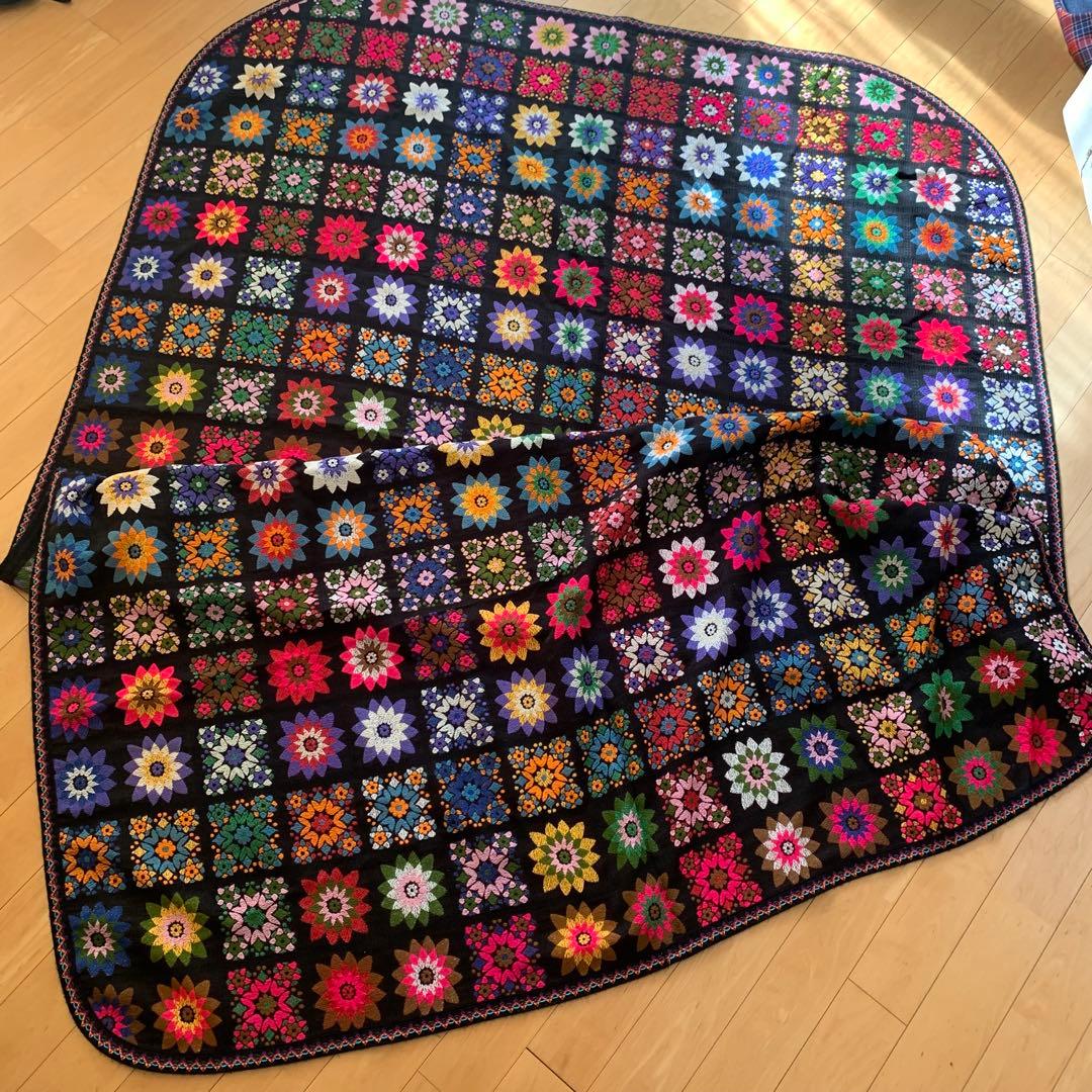 ビンテージ スペイン ゴブラン カラフル ベッドスプレッド マルチカバー 西川