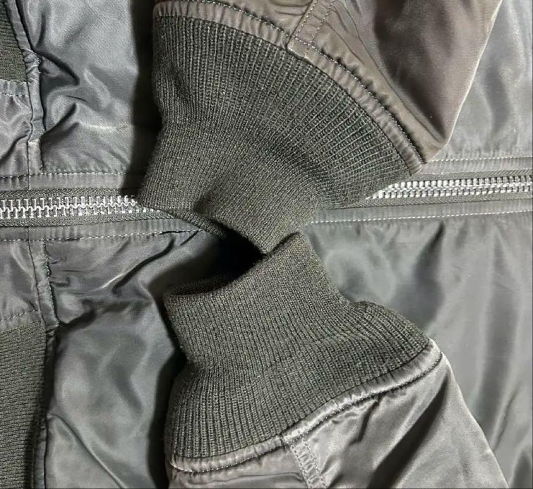 ALPHA MA-1 フライトジャケット エンブレム 刺繍 Lサイズ カーキ