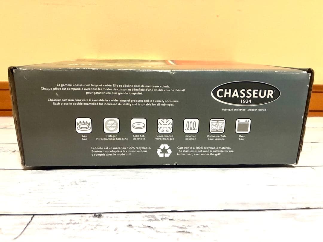 新品　CHASSEUR サブライム ラウンドキャセロール　24cm 両手鍋　黒