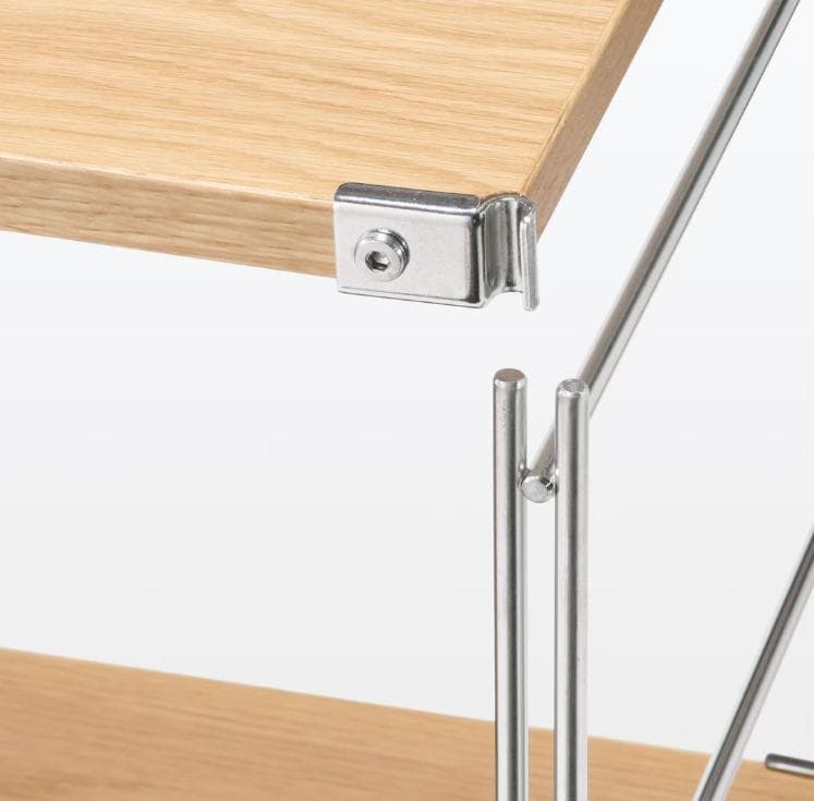 【中古】無印良品　ステンレスユニットシェルフ　オーク材棚セット