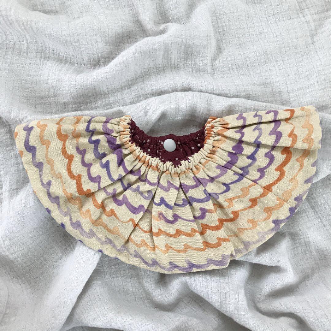 ★なみなみ水彩×あずきドット★ 360度スタイ  フリルスタイ  つけ襟