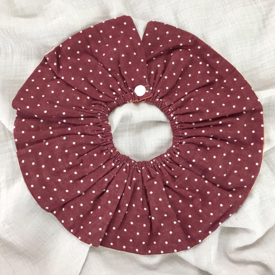 ★なみなみ水彩×あずきドット★ 360度スタイ  フリルスタイ  つけ襟