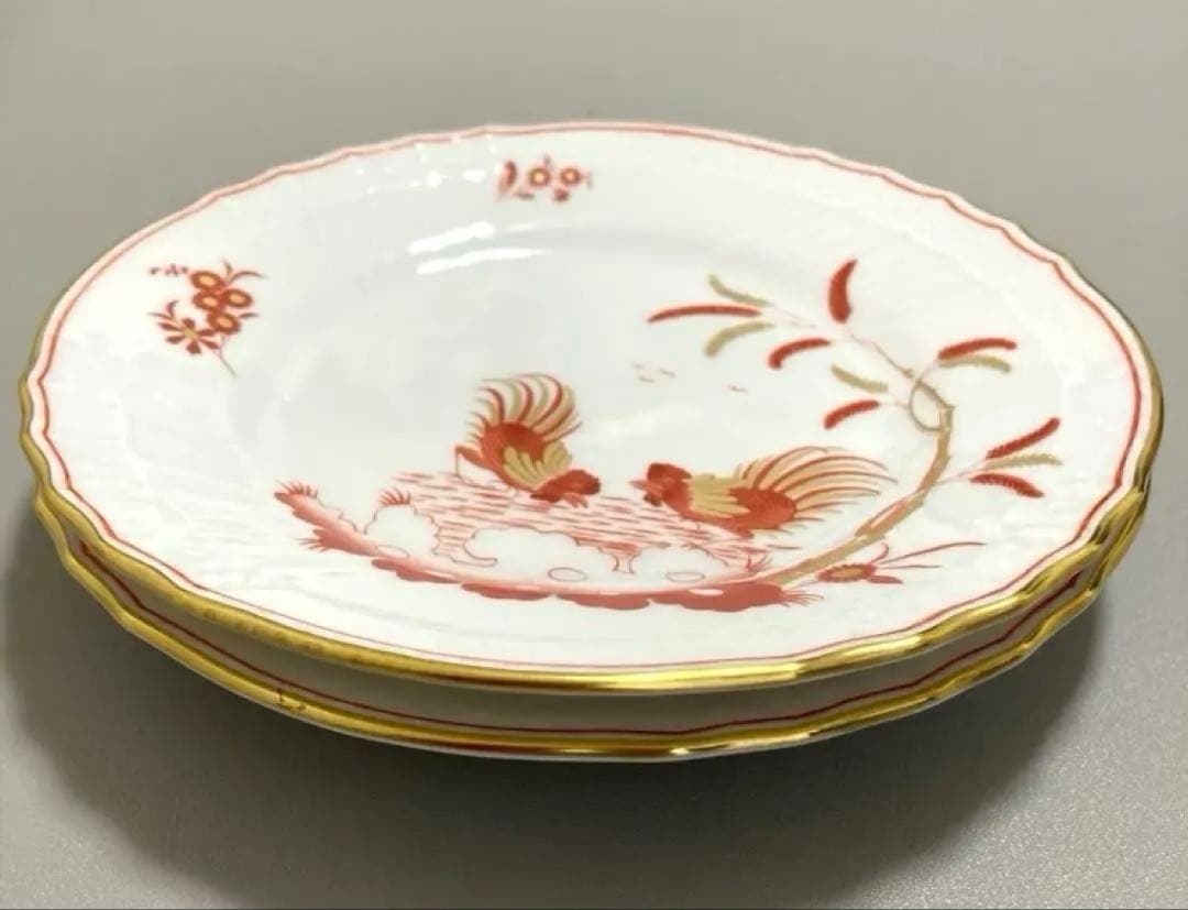 リチャードジノリ　レッドコック　ケーキプレート2枚