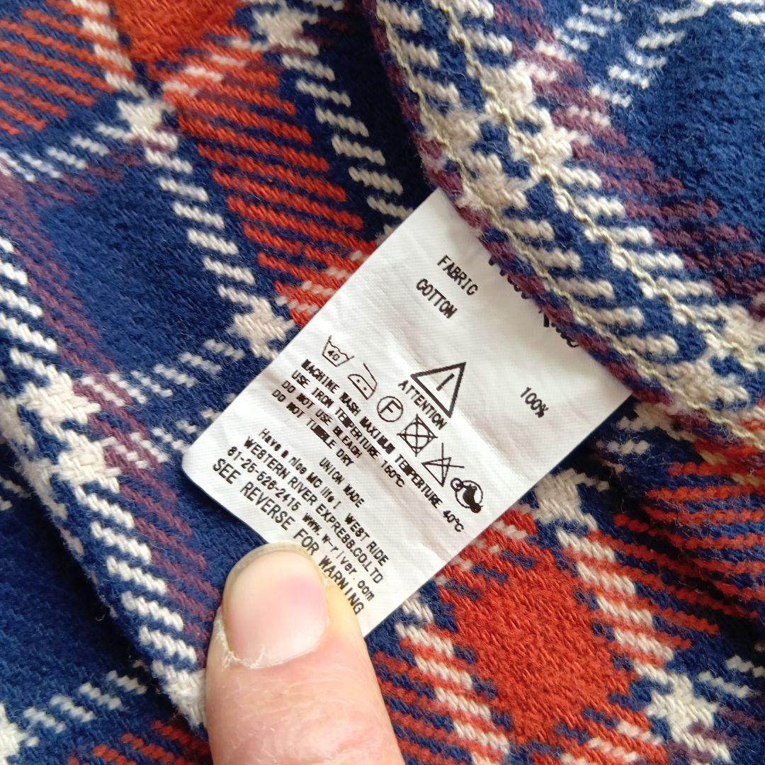 名作逸品！極美品！ウエストライド★WESTRIDE★ヘビーネルシャツ★日本製