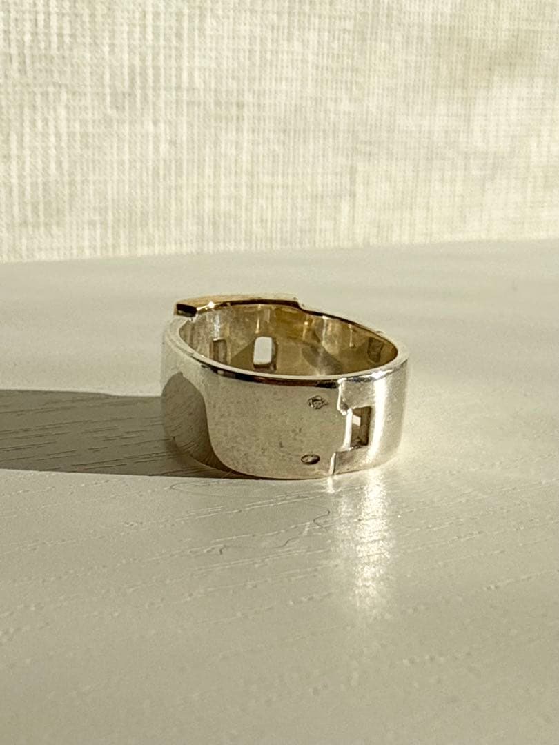 Hermes　エルメス　ヘラクレス　リング　コンビ　925×K18　51 10号