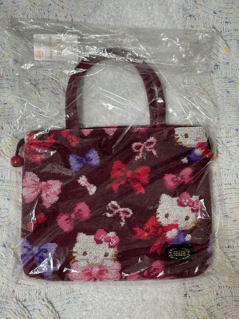 フェイラー　キティ　コラボ　手付き巾着